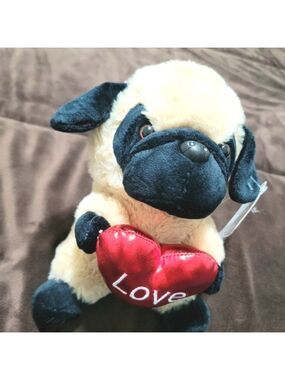 NWT Linzy Stuffed Dog Pug ❤️ Toy For Kids